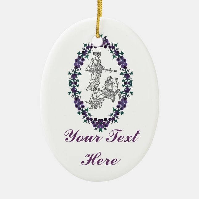 Ancient Grecian Fashions Ceramic Tree Decoration (Front)