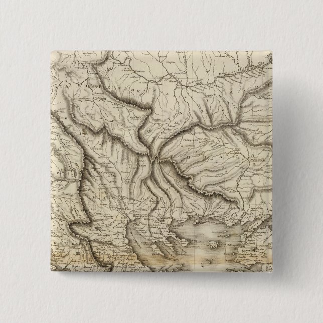 Ancient Greece 15 Cm Square Badge (Front)