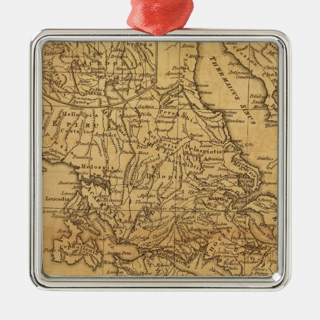 Ancient Greece 2 Metal Tree Decoration (Front)