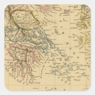 Ancient Greece at the beginning of Christian Era Square Sticker