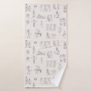 Ancient Greece Classical Greek History Pattern Bath Towel
