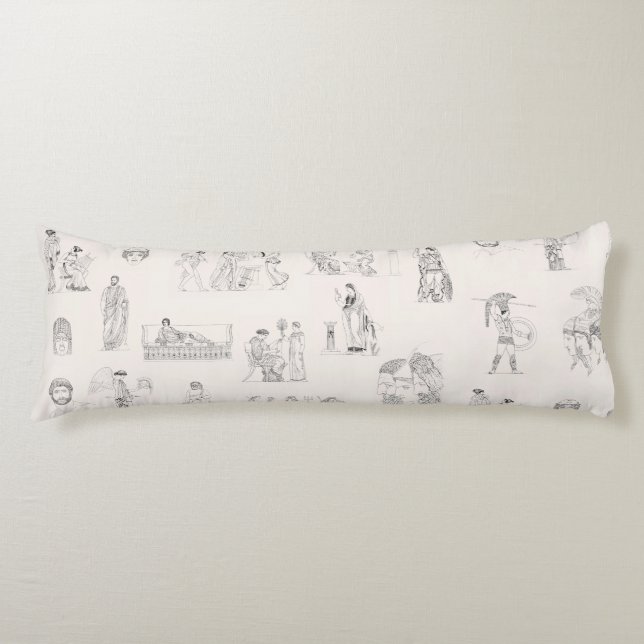 Ancient Greece Classical Greek History Pattern Body Cushion (Front)