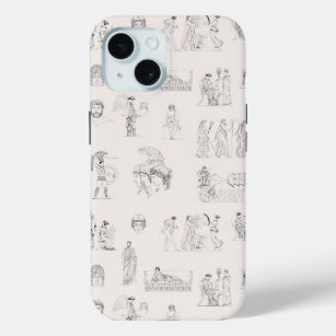 Ancient Greece Classical Greek History Pattern iPhone 15 Case