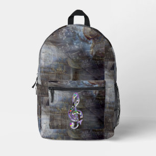 Ancient Greece Music Clef Printed Backpack