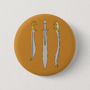 Ancient Greek Blades 6 Cm Round Badge