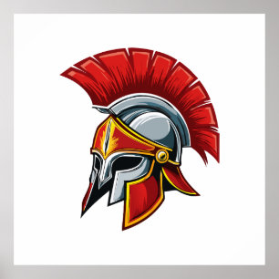 Ancient Greek Corinthian helmet Poster