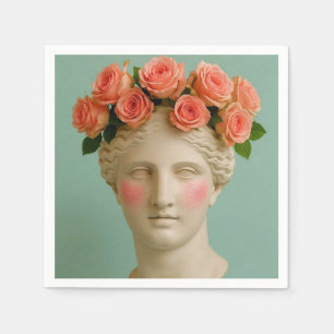 Ancient Greek Flower Napkins. Napkin