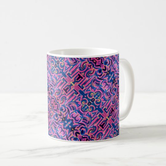 Ancient Greek Graffiti-Hand Painted Brushstrokes Coffee Mug