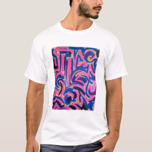 Ancient Greek Graffiti-Hand Painted Brushstrokes T-Shirt