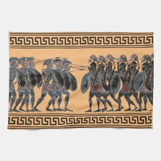 Ancient Greek hoplites in battle Tea Towel