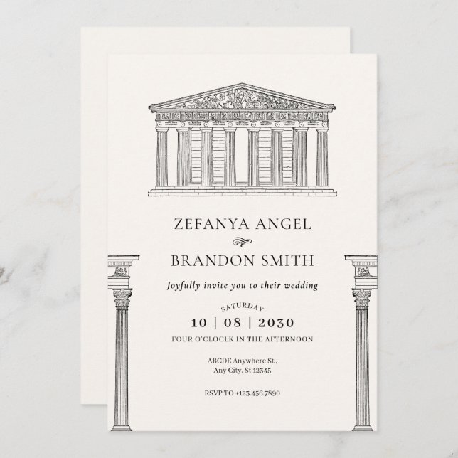 Ancient greek  invitation (Front/Back)