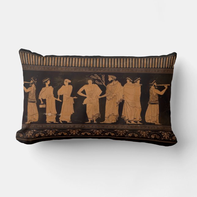 Ancient Greek Mural Lumbar Cushion (Front)