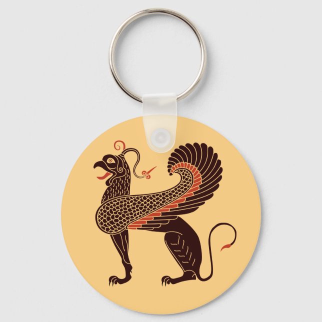 Ancient Greek Mythological Beast Griffin Key Ring (Front)