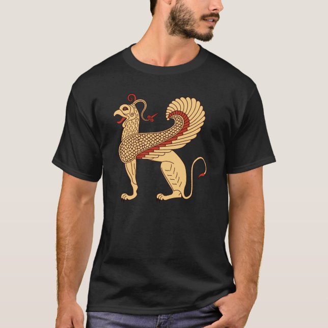 Ancient Greek Mythological Beast Griffin T-Shirt (Front)