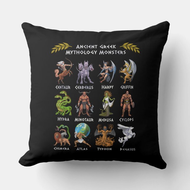 Ancient Greek Mythology Monsters Cushion (Front)