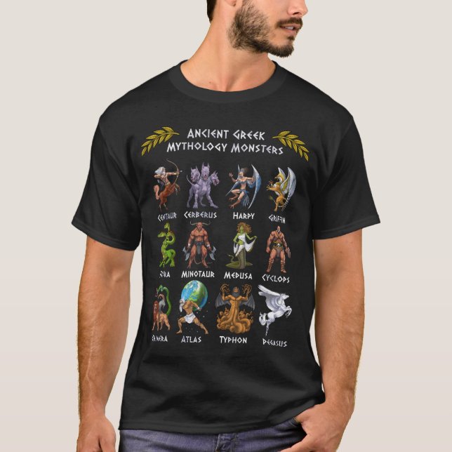 Ancient Greek Mythology Monsters T-Shirt (Front)