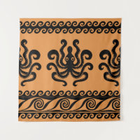 Ancient Greek octopus, wave pattern