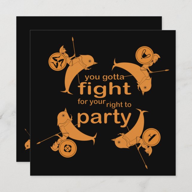 Ancient Greek Party (Symposium) Invitation (Front/Back)