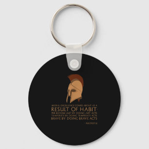 Ancient Greek Philosophy - Result Of Habit - Arist Key Ring