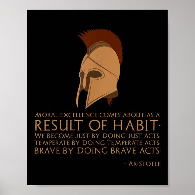 Ancient Greek Philosophy - Result Of Habit - Arist Poster (Front)