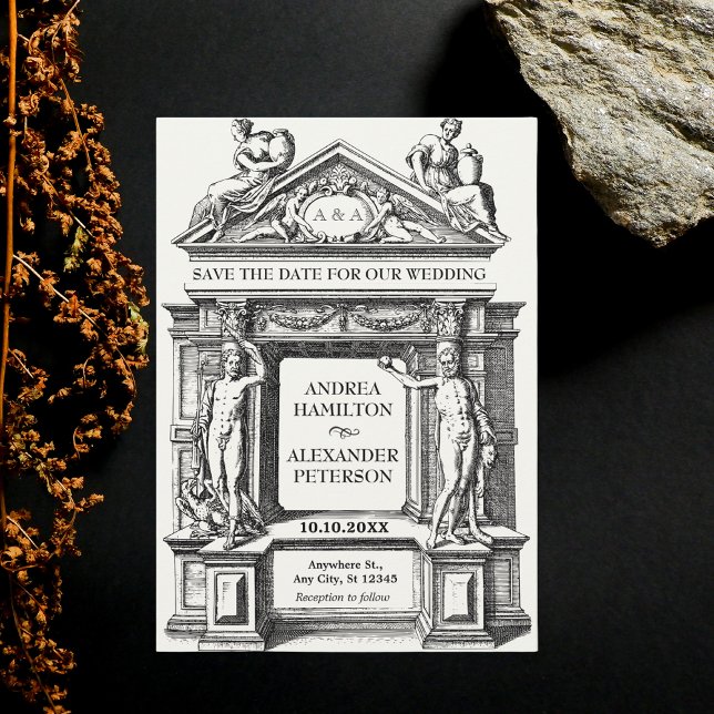 Ancient greek roman architecture wedding  save the date (Creator Uploaded)