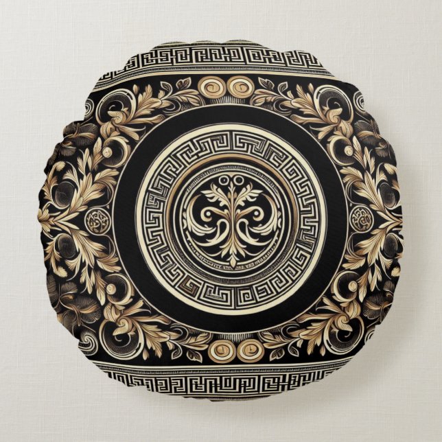 Ancient Greek Round Cushion (Front)