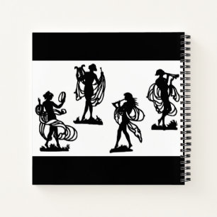 ancient Greek silhouettes of the Muses Notebook
