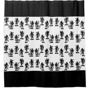 ancient Greek silhouettes of the Muses Shower Curtain