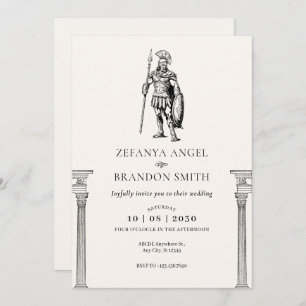 Ancient greek soldier empire  invitation