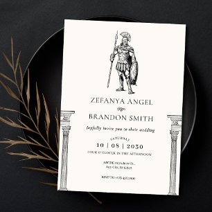 Ancient greek soldier empire invitation
