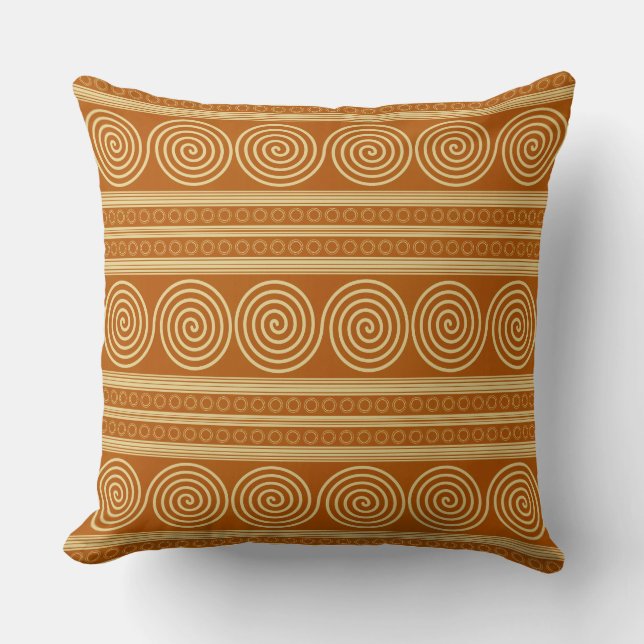 Ancient Greek Spiral Pattern Cushion (Front)