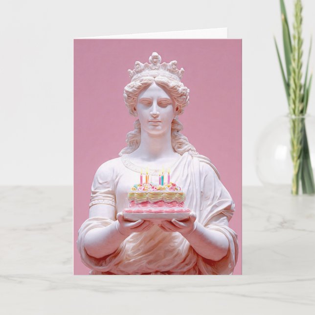 Ancient Greek Statue Funny Birthday Card (Front)