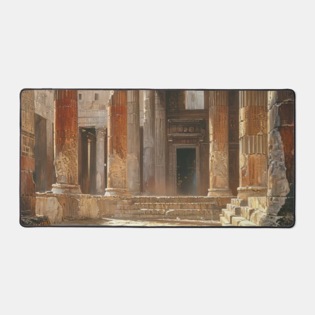 Ancient Greek Temple Ruins Desk Mat (Front)