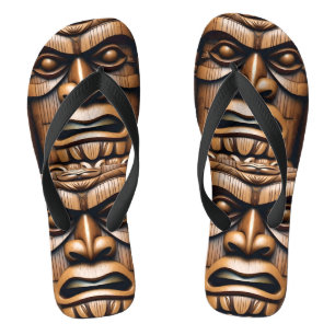 Ancient Guardians: Tiki Wood Art Thongs