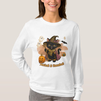 Ancient & Haunted - Cute Egyptian Cat Halloween T-Shirt