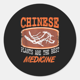 Ancient Herbal Roots From Nature Wisdom Humour Tan Classic Round Sticker