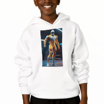 Ancient Hero Sculpture Print Kids Hoodie