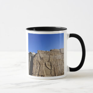 Ancient hieroglyphs on wall, Temple of Karnak, Mug