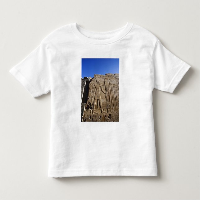 Ancient hieroglyphs on wall, Temple of Karnak, Toddler T-Shirt (Front)