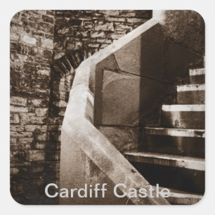 Ancient Historic Sites, Castle Ruins of Britain Square Sticker