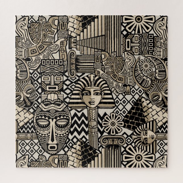 Ancient Historical Symbols Tattoo Style Jigsaw Puzzle (Vertical)