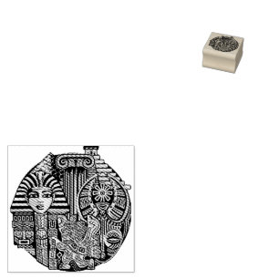 Ancient Historical Symbols Tattoo Style Rubber Stamp