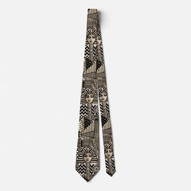 Ancient Historical Symbols Tattoo Style Tie (Front)