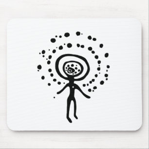 ancient idol geoglyph symbol petroglyph amerindian mouse pad