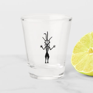 ancient idol geoglyph symbol petroglyph amerindian shot glass