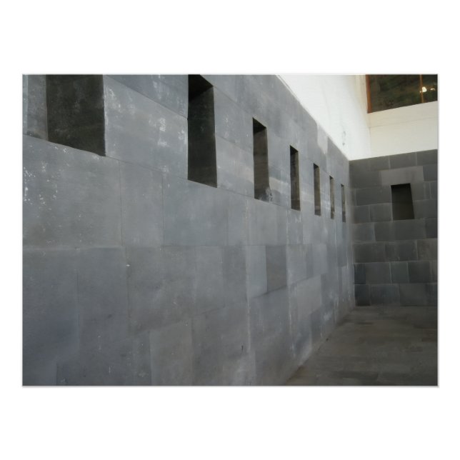 Ancient Incan Stone Wall Architecture Print (Front)