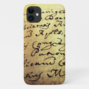 Ancient Inked Notes on Vellum iPhone 11 Case