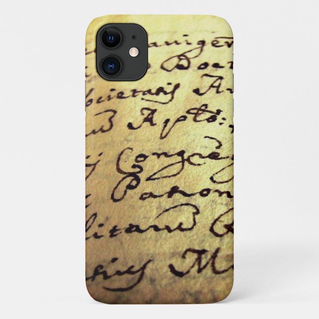 Ancient Inked Notes on Vellum Case-Mate iPhone Case (Back)