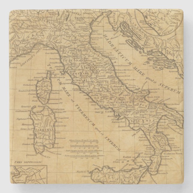 Ancient Italy Stone Coaster (Front)