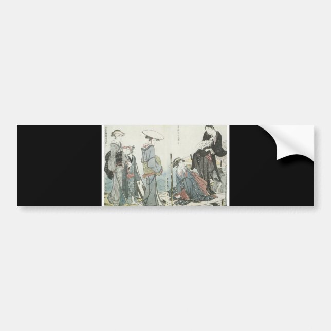 Ancient Japanese Art Bumper Sticker (Front)